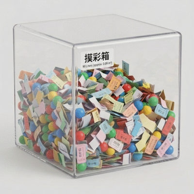 透明摸彩箱